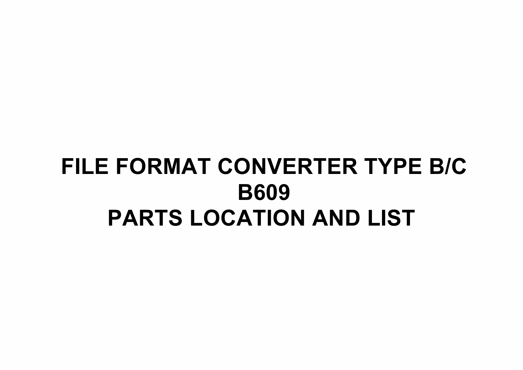 RICOH Options B609 FILE-FORMAT-CONVERTER-TYPE-B-C Parts Catalog PDF download-1